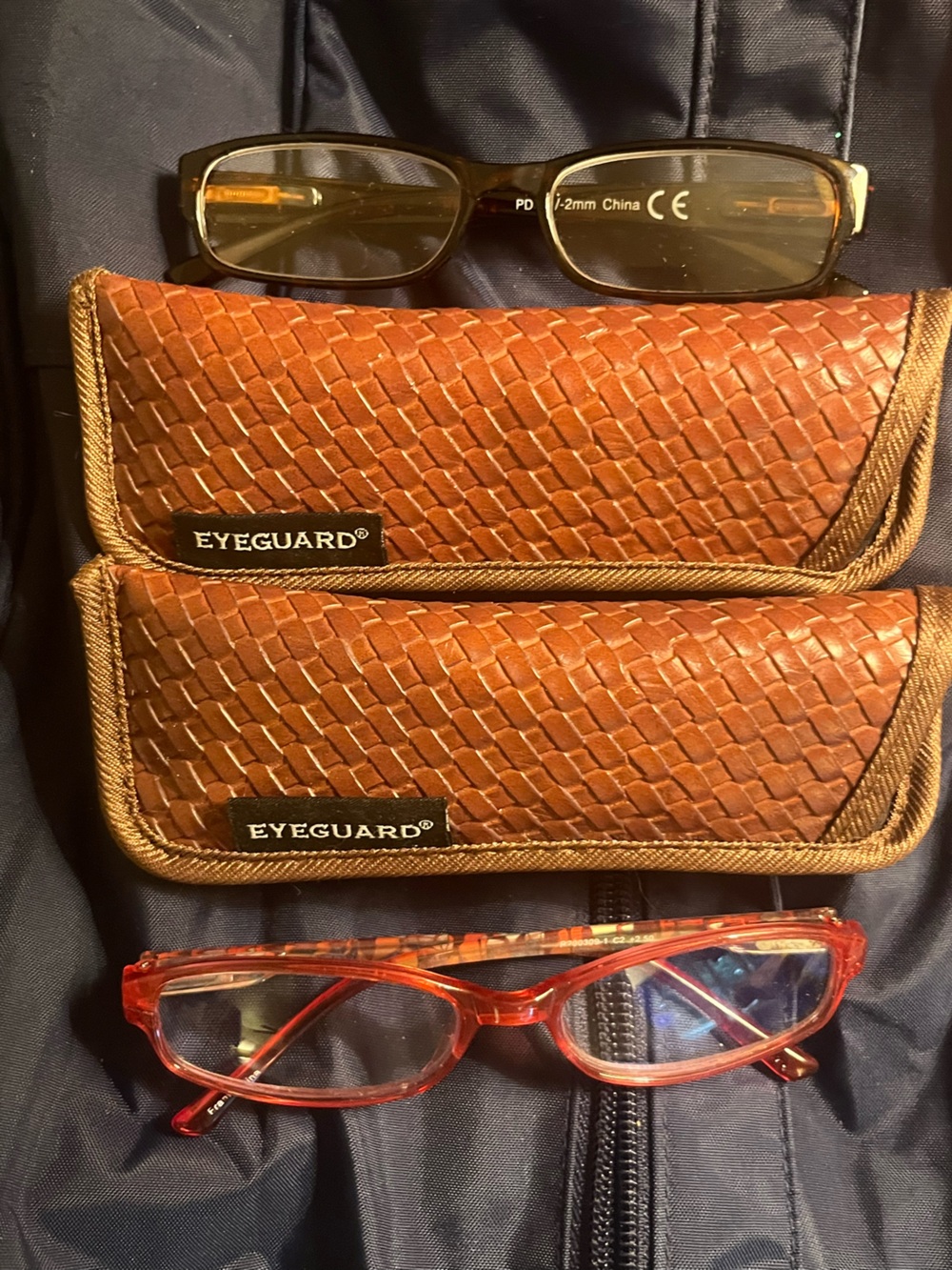 2 Reading Glasses W/Cases on the go